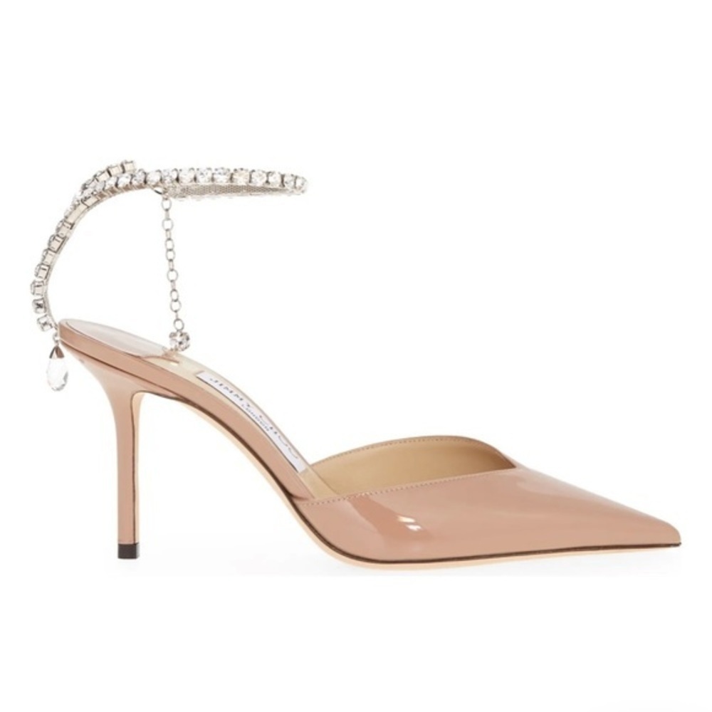 New Jimmy Choo Saeda Crystal ankle strap‎ pointed toe pump size 36EU - Picture 2 of 15